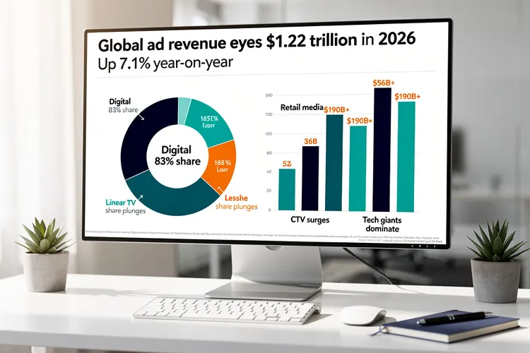Ad Dollars Surge to $1.22 Trillion in 2026 as Digital Channels Eclipse Legacy TV