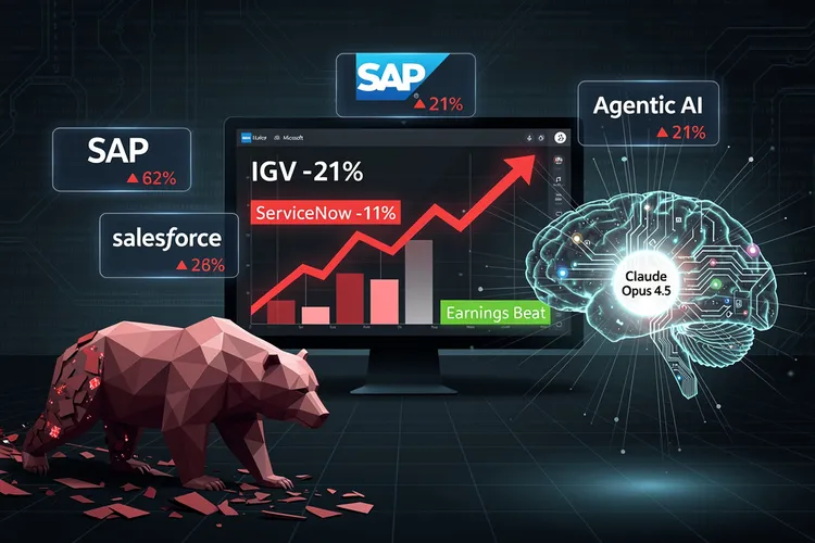 AI Shadows: Software Sector’s Bear Plunge Despite Earnings Beats