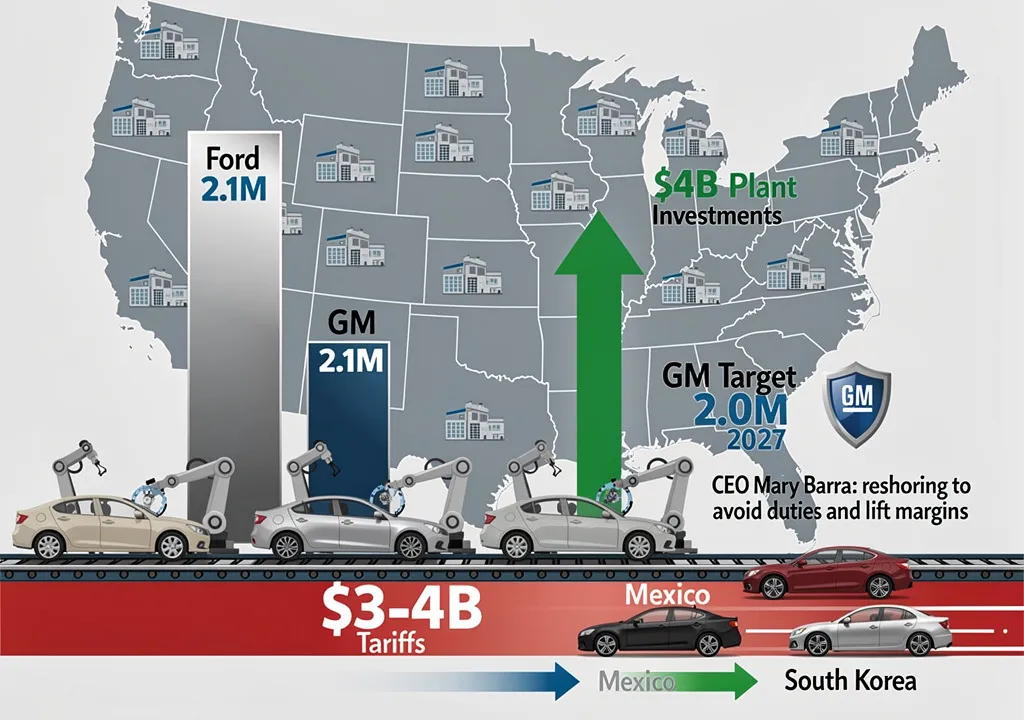 GM’s Bold Push to Eclipse Ford in U.S. Assembly Amid Tariff Squeeze