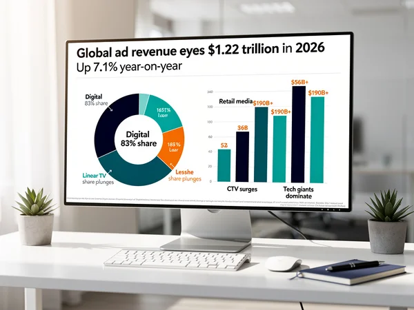 Ad Dollars Surge to $1.22 Trillion in 2026 as Digital Channels Eclipse Legacy TV