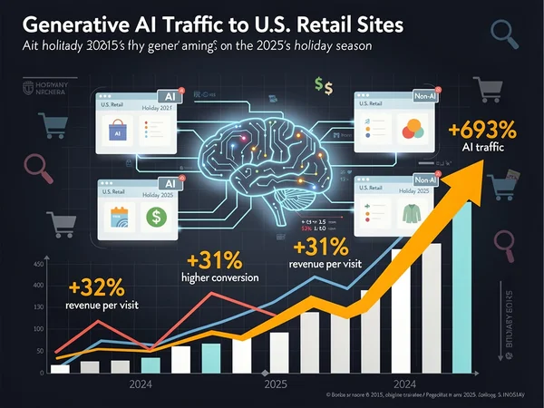 AI’s 693% Holiday Traffic Explosion: Retail’s New Commerce Frontier