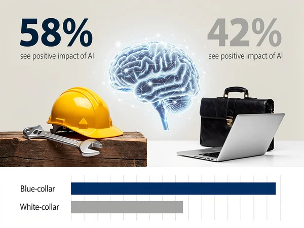 Blue-Collar Workers Embrace AI Revolution While White-Collar Professionals Voice Growing Concerns